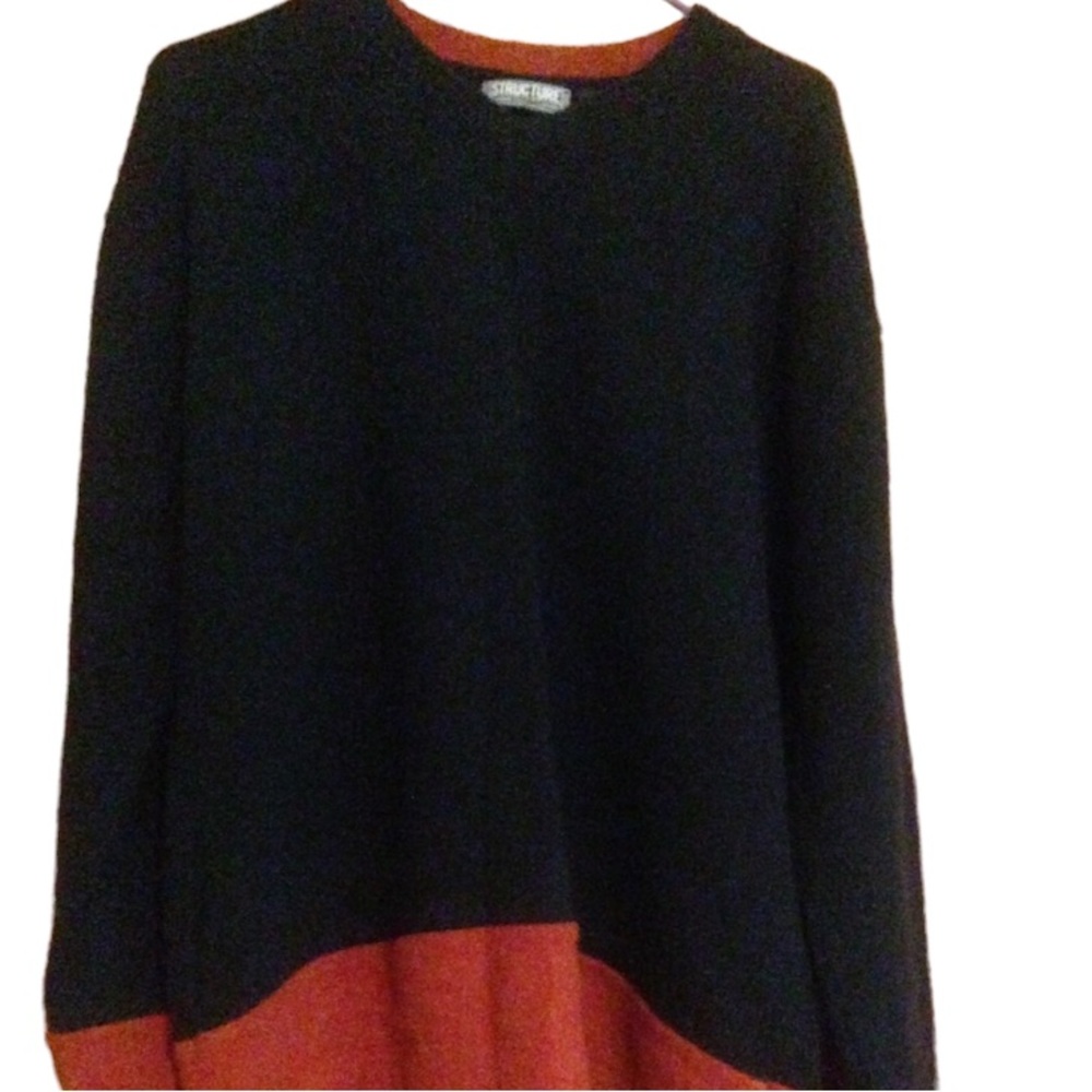 Structure wool men’s colorblock sweater size XL